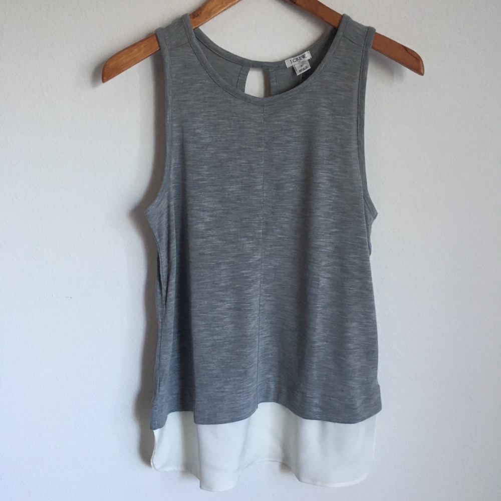 J Crew Drapery tank top with silky hem